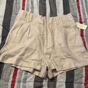 Forever 21 Cream High Waist Shorts